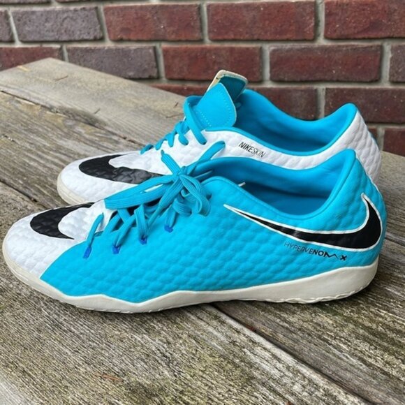 NIKE HypervenomX Phatal 3 IC Motion Non-Marking Blue Indoor Court Shoe Size 9 - Picture 2 of 7